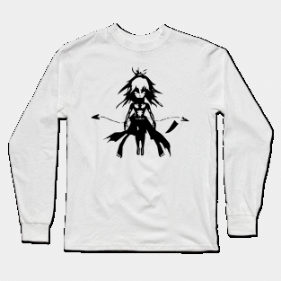 Homunculus attack minimal silhouette white Long Sleeve T-Shirt